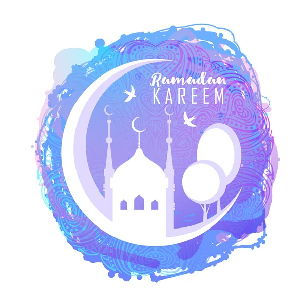 Ramazan Kareem tebrik kartı — Stok Vektör