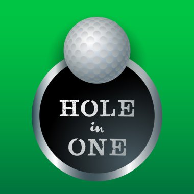 Bir delik. Golf topu