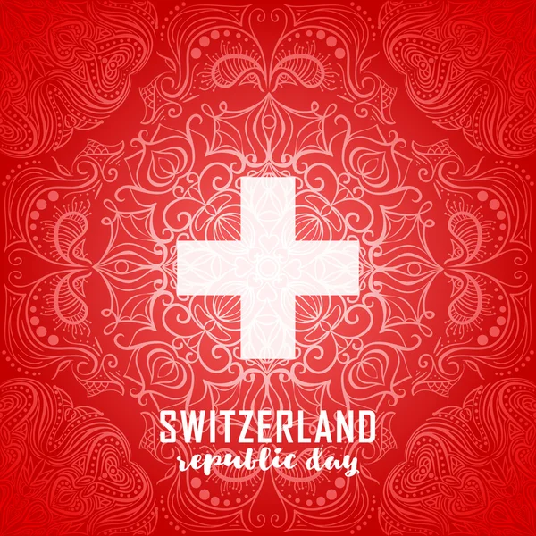 Unabhängigkeitstag der Schweiz — Stockvektor