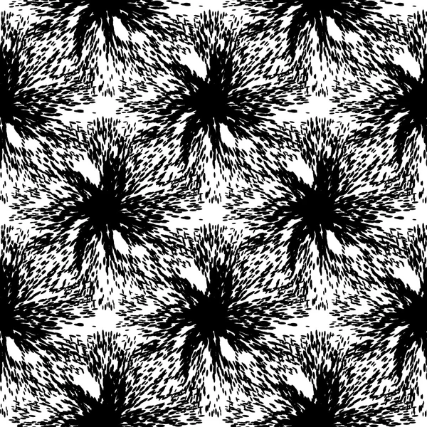 Vzor bezešvé abstraktní černé a bílé. Ruky nakreslené pruhy pa — Stockový vektor