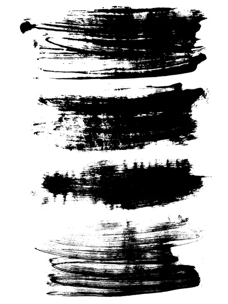 Conjunto de manchas abstractas de tinta negra — Archivo Imágenes Vectoriales