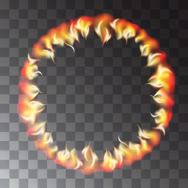 Marco de fuego circular — Vector de stock