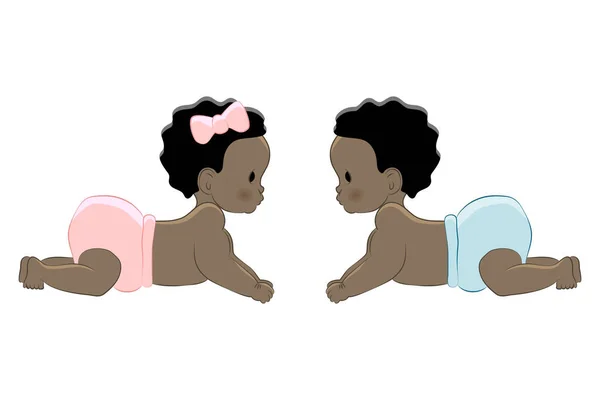 Oğlan Oldu Bir Kız Bebek Partisi Erkek Kız Bebekler Yeni — Stok Vektör