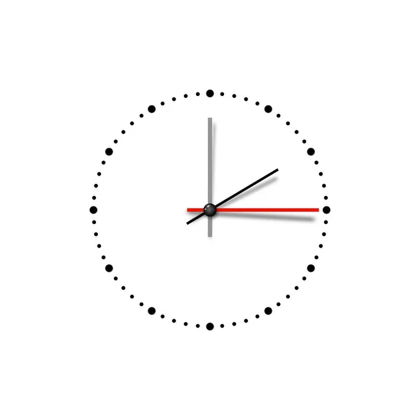 白色时钟的设计与白色背景隔离 准备好你的设计了时钟图标 时间是脉动的概念 模拟时钟矢量图标 时间管理的符号 计时器 — 图库矢量图片
