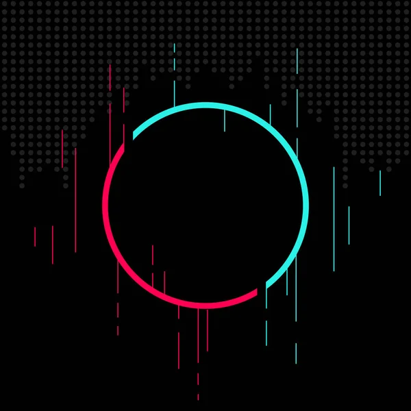 Abstrakt Bugg Tiktok Bakgrund Vektorillustration Abstrakt Bakgrund Ljus Futuristisk Blå — Stock vektor