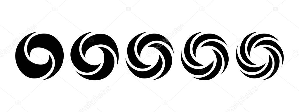Vector round ring circle and infinity loop symbol, technology icon, circle logo. Company design round logo element for the media, mobile, camera ,financial, mechanical and other commercial image