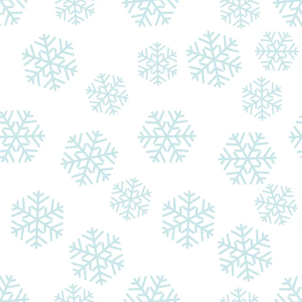 Modèle Sans Couture Avec Flocons Neige Joyeux Noël Bonne Année — Image vectorielle