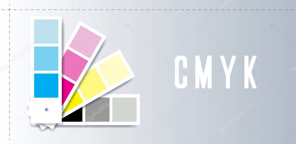 CMYK colors model vector illustration