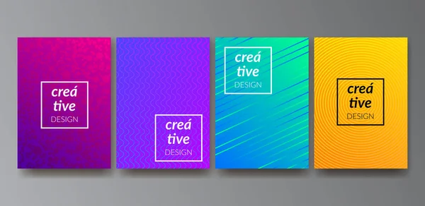 Conjunto Fondos Abstractos Colores Para Diseño Colección Diseños Brillantes — Vector de stock