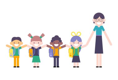 Öğretmen ve sınıf çocukları