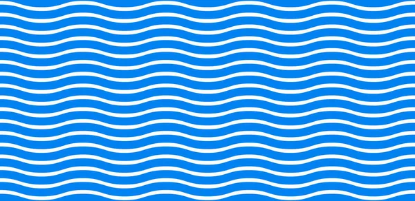 波型无缝抽象背景 夏季矢量设计用条纹波纹蓝白相间 — 图库矢量图片