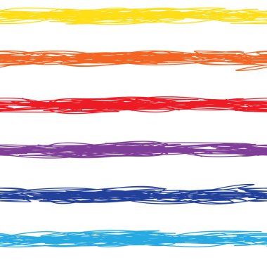 Çocuksu model vektörü. Mürekkep çizgisi desenli kusursuz bir vektör deseni. Çocuklar için el çizimi renkli sanat. Kumaş, kartlar, doğum günü davetiyeleri, çocuk dekorları, afişler.