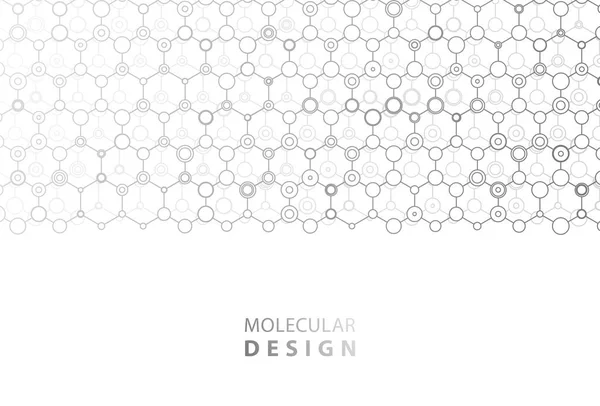 Fondo Geométrico Abstracto Con Molécula Hexágono Banner Negocio Innovación Diseño — Vector de stock