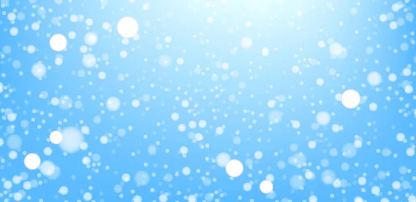 冬季蓝天矢量图解 圣诞节和新年横幅降雪的假日背景 透明度和网格 — 图库矢量图片