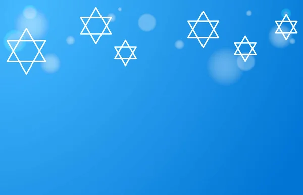 Feliz Hanukkah Shining Background Con Menorah David Star Ilustración Vectorial — Archivo Imágenes Vectoriales