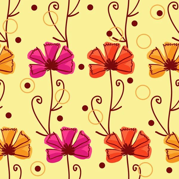 Patrón repetitivo con flores — Vector de stock