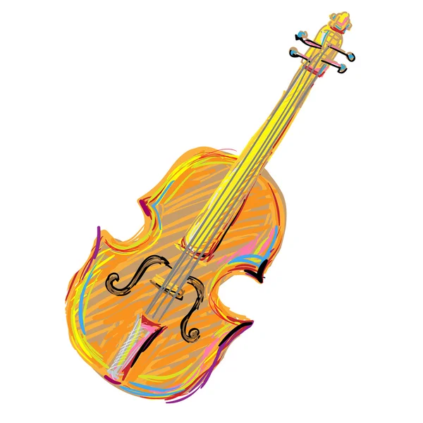 Violin drawing — Stock Vector