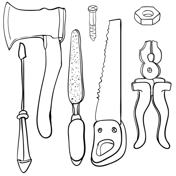 Hand tools collections — Stock Vector