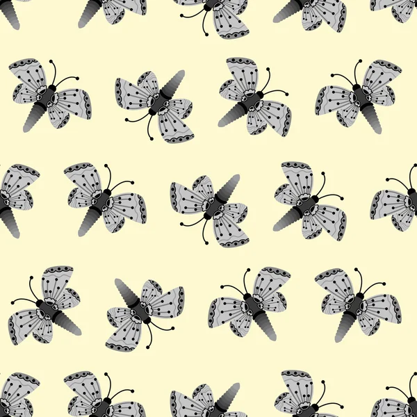 蝴蝶无缝模式 — 图库矢量图片