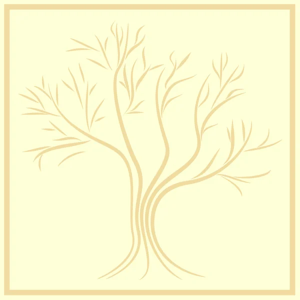 Silueta de árbol gráfico — Vector de stock