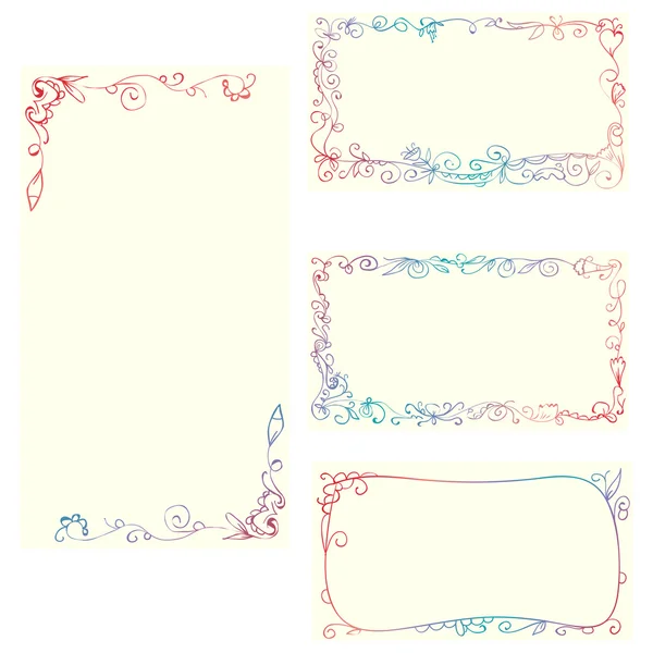 Doodle frames. — Stockvector