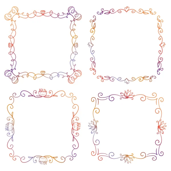 Doodle frames. — Stockvector