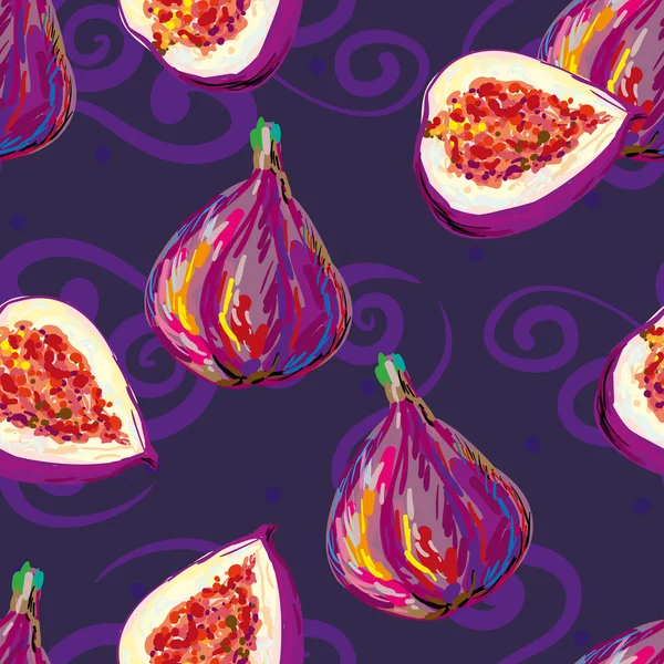 Figs seamless pattern — Stock Vector
