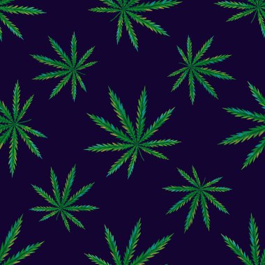 Marihuana yaprağı seamless modeli
