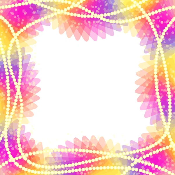 Arrière-plan avec décoration en perles — Image vectorielle