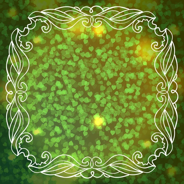 Fond avec des feuilles vertes — Image vectorielle