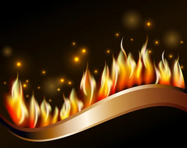 Quemar fuego de llama — Vector de stock