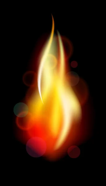 Burn flame fire — Stock Vector