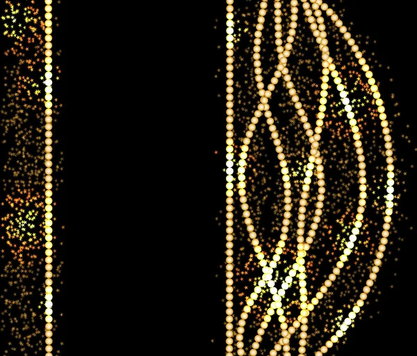 Фон с золотой металлической жемчужной отделкой — стоковый вектор