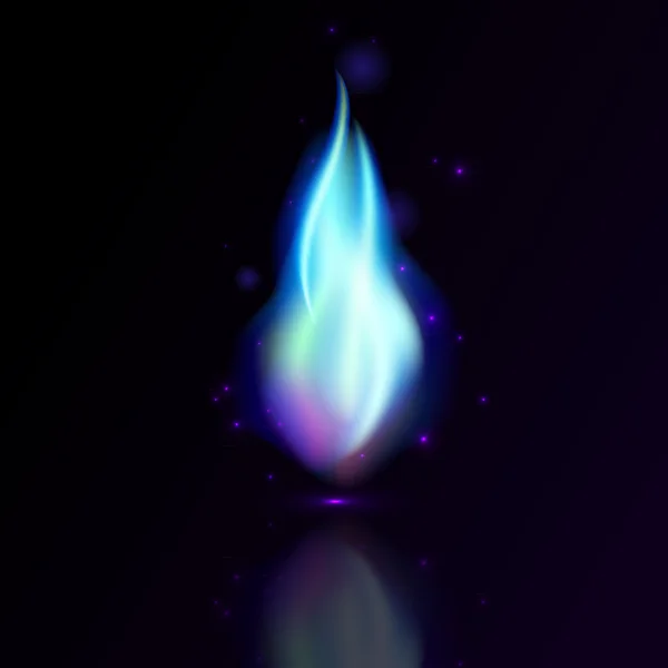 Mavi alev ateş — Stok Vektör