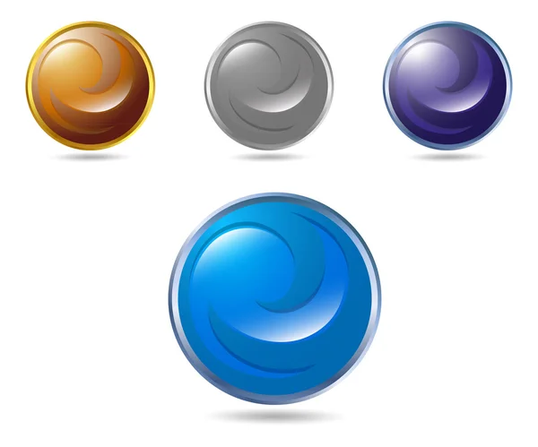Absztrakt hi-tech gömb logó ikon — Stock Vector