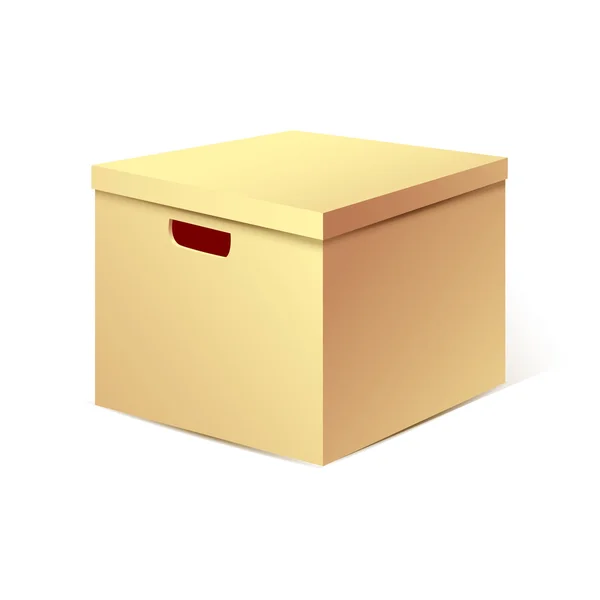 Afbeelding van de kartonnen doos — Stockvector
