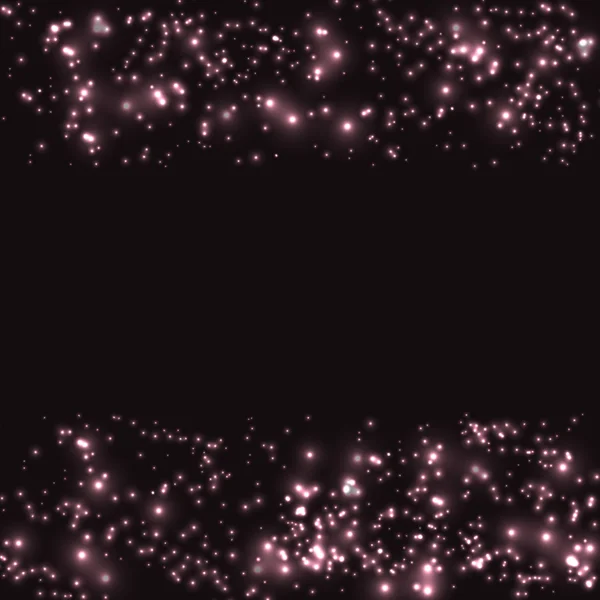 在黑色背景上的紫色模糊的星星 — 图库矢量图片