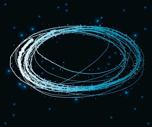 Cercles bleus lumineux — Image vectorielle