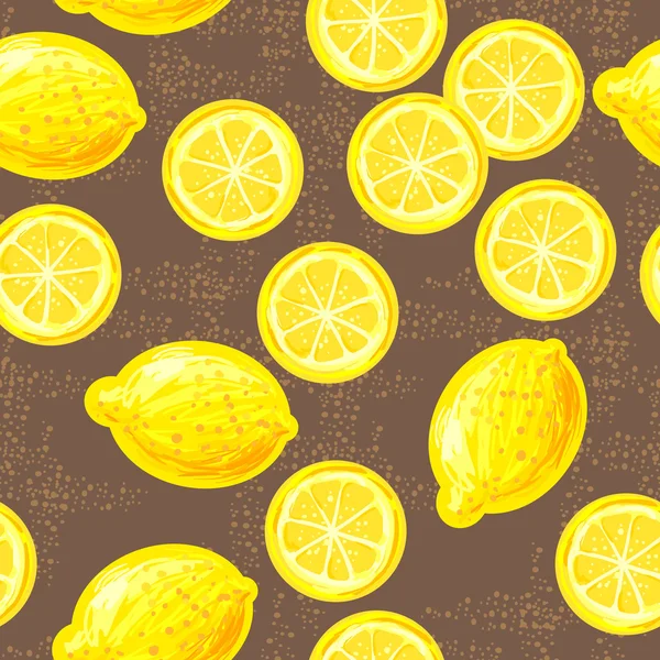 Limonlu pürüzsüz desen. — Stok Vektör