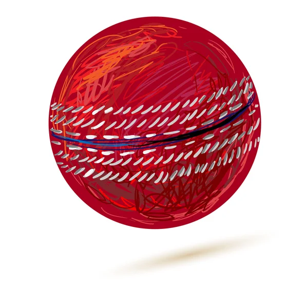 Pallone da cricket sportivo — Vettoriale Stock