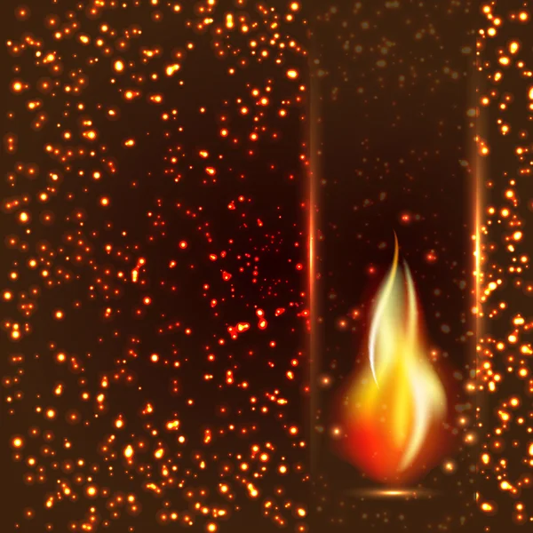 Brûler le feu de flamme fond — Image vectorielle