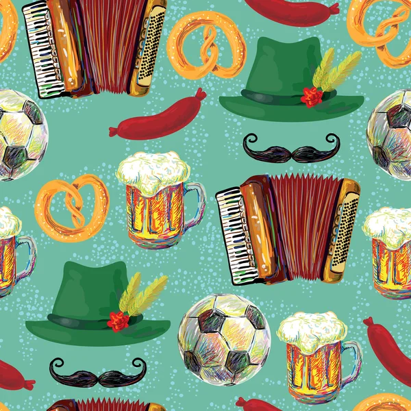 German music seamless pattern — Stockvector