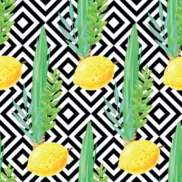 Seamless pattern for Jewish festival Sukkot — Stock vektor