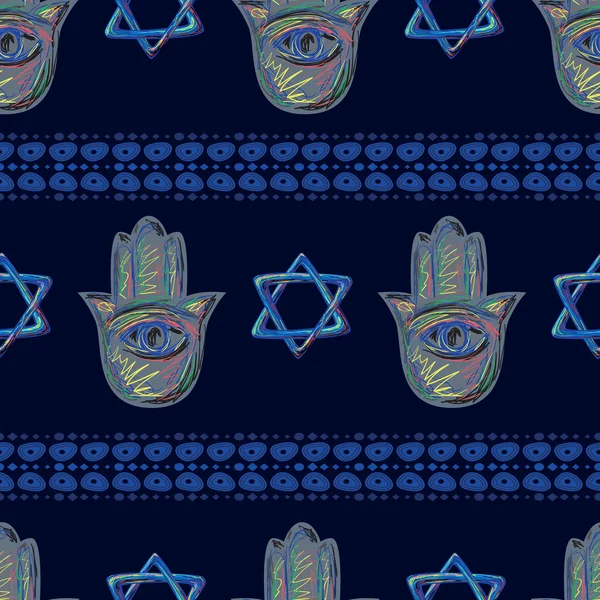 Patrón sin costura Hanukkah — Vector de stock