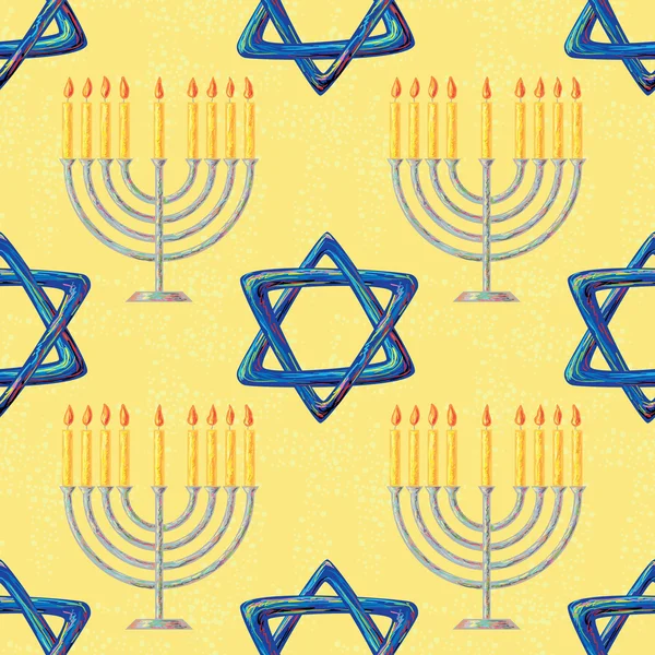 Patrón sin costura Hanukkah — Vector de stock