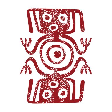 Mexican abstract red decorative element