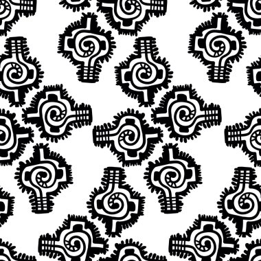 Soyut dekoratif unsur ile Seamless Modeli