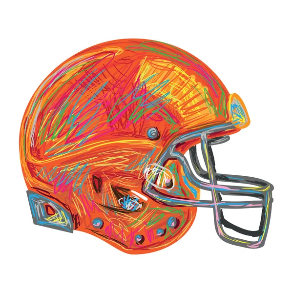 American Football Helmet sketch — 图库矢量图片