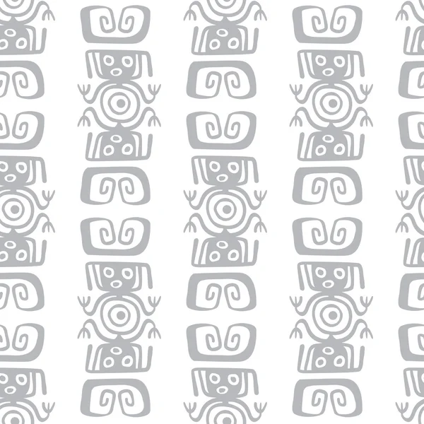 Seamless Mexican black and white pattern — Stockvector