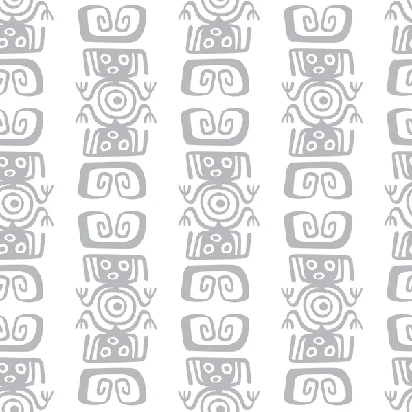 Seamless Mexican black and white pattern — Wektor stockowy